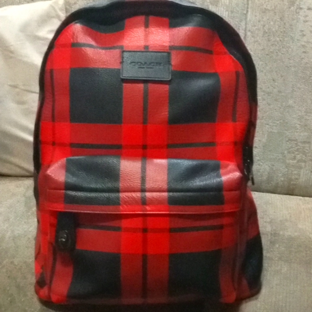 Coach printed leather backpack